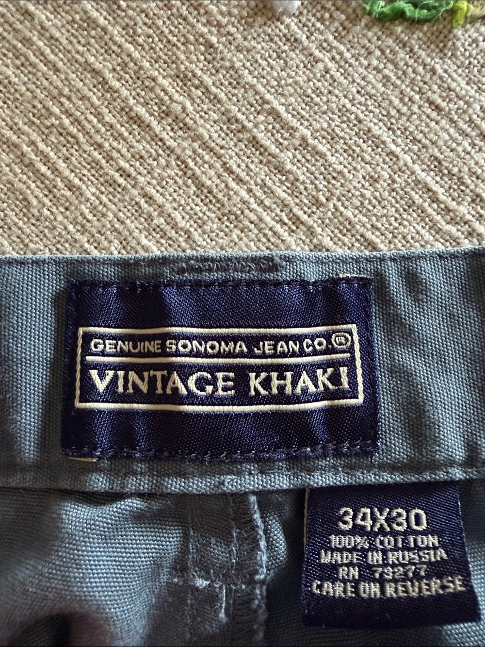Men's Classic Straight-Leg Pants in blue 
Genuine Sonoma Jean Co 34X 30 - Picture 3 of 6